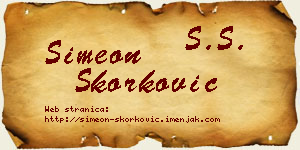 Simeon Skorković vizit kartica
